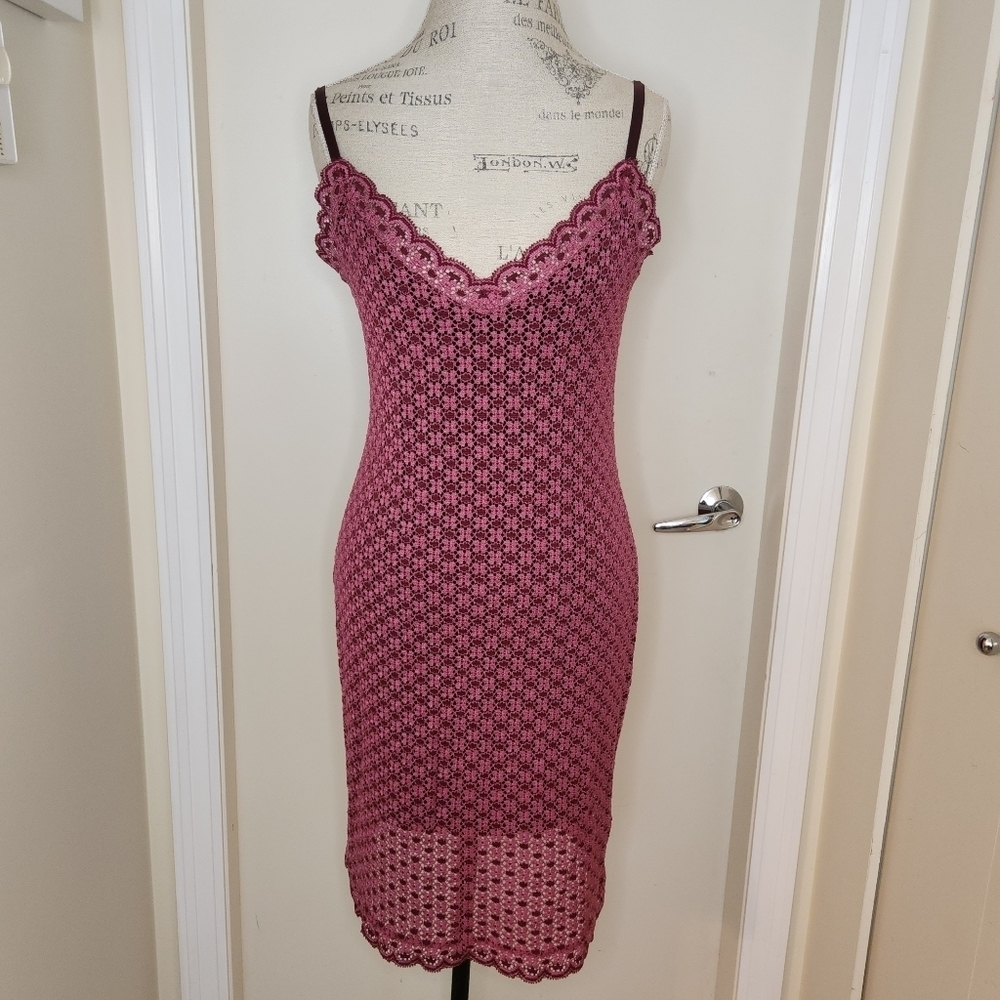 Karen Millen Pink Lace Jaquard Dress